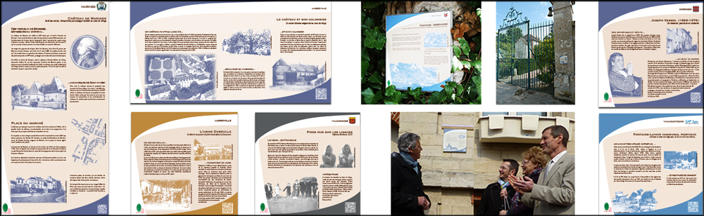 180 panneaux des Sentiers du patrimoine | Création des QRCodes | Site web mobile | Mise en page